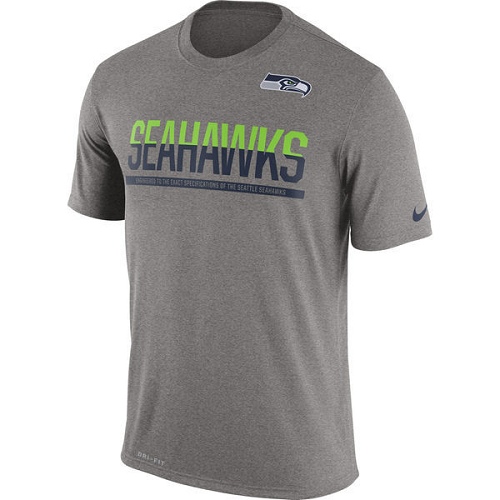 NFL Men's Seattle Seahawks Nike Charcoal Team Practice Legend Performance T-Shirt